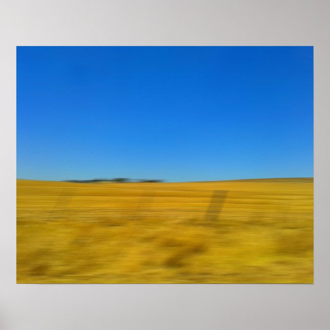 Affiche Blue Sky Paysage Abstrait Imprimer (Devant)