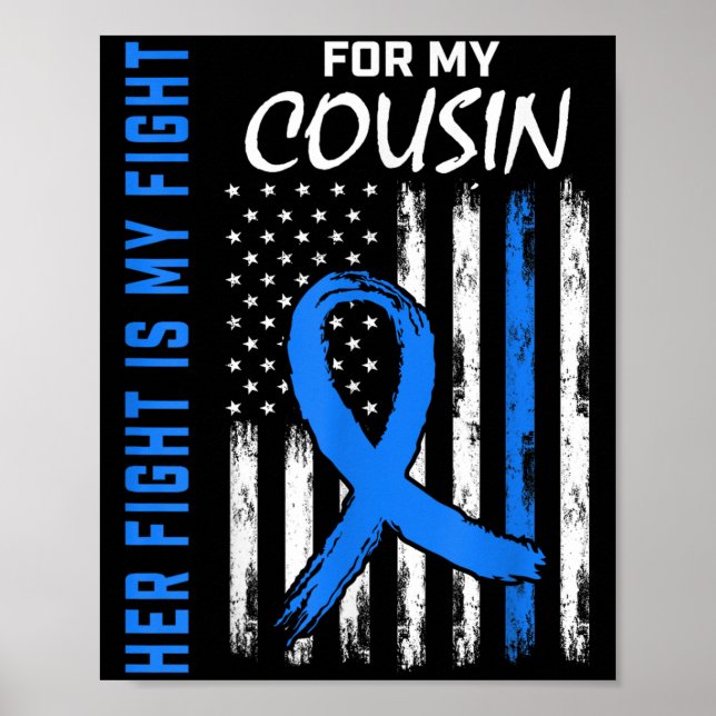 Affiche Blue Son combat est ma lutte contre le diabète (Devant)