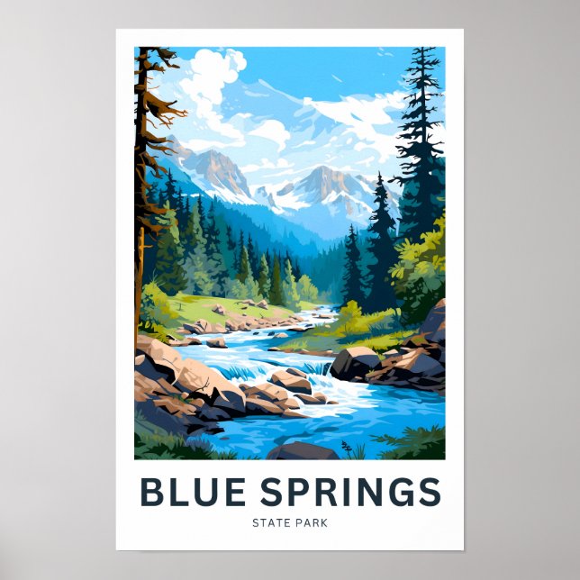 Affiche Blue Springs State Park Travel Imprimer (Devant)