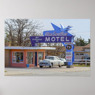 Affiche Blue Swallow Motel, Tucumcari, Nouveau-Mexique