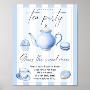 Affiche Blue tea party - devinez le doux désordre