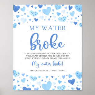 Affiche Blue Valentine Baby shower My Water Broke Jeu