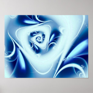 Affiche Blue Water Fine Fractal Art