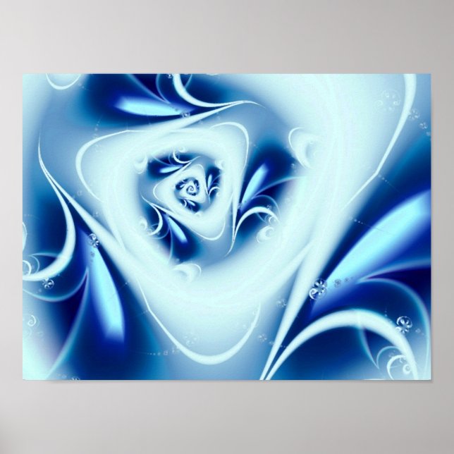 Affiche Blue Water Fine Fractal Art (Devant)