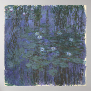 Affiche Blue Water Lilies par Claude Monet