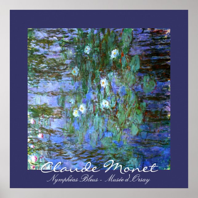 Affiche Blue Water-Lillies : Claude Monet (Devant)