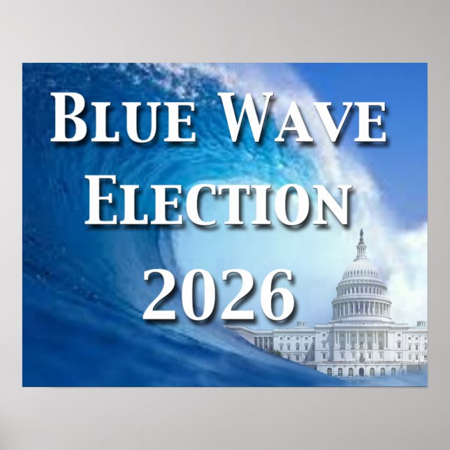 Affiche Blue Wave Election 2026 (Devant)