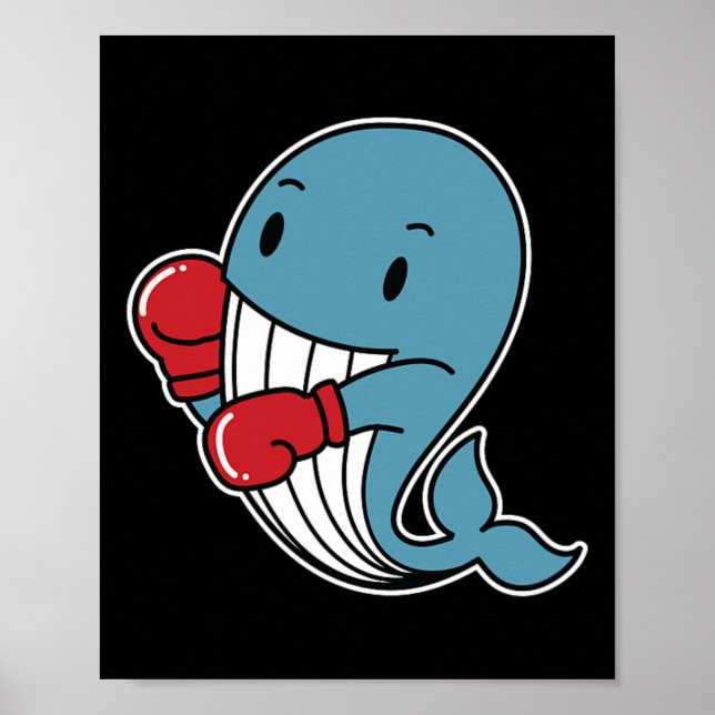 Affiche Blue Whale fait la boxe (Devant)