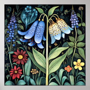 Affiche Bluebell Whimsical Peinture Art Imprimer