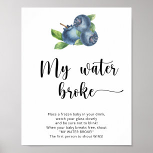 Affiche Blueberries - mon jeu d'eau cassé
