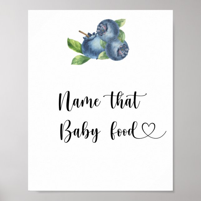 Affiche Blueberries - nommez cet aliment pour bébés (Devant)