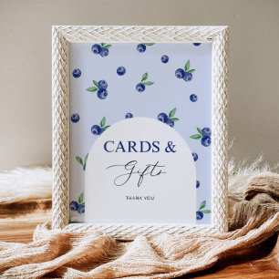 Affiche Blueberry Berry cartes d'anniversaire sucrées et c