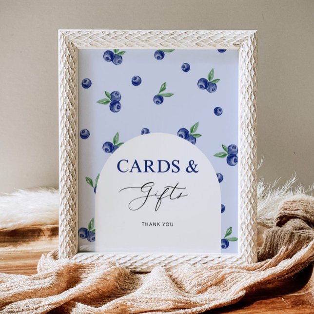 Affiche Blueberry Berry cartes d'anniversaire sucrées et c (Créateur téléchargé)