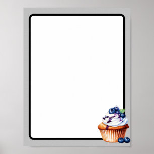Affiche Blueberry Cupcake personnalisable