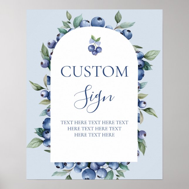 Affiche Blueberry Customized sign (Devant)