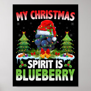 Affiche Blueberry Portant Le Chapeau Du Père Noël - L'Espr