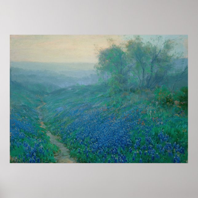 Affiche Bluebonnets à Dawn, Onderdonk (Devant)