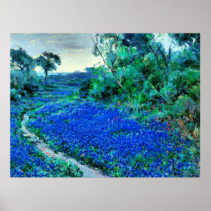Affiche Bluebonnets dans le Misty Morning