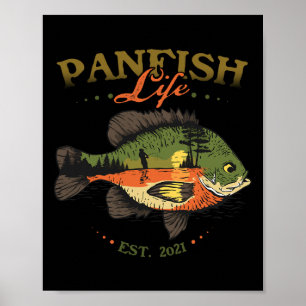 Affiche Bluegill Poisson Panfish Vie Est 2021 Pêche Pêcheu