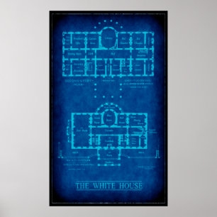 Affiche BLUEPRINT of The WHITE HOUSE
