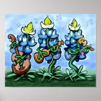 Affiche Blues Bonnets