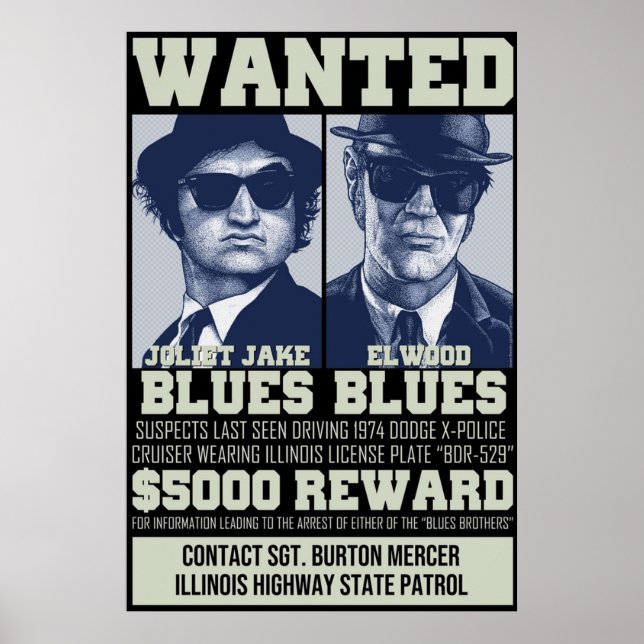 Affiche Blues Brothers Recherché (Devant)