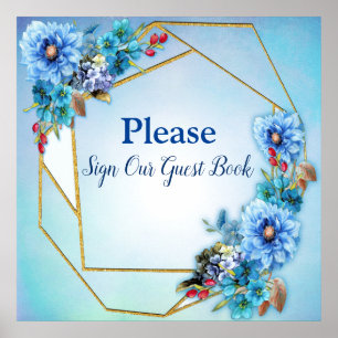 Affiche Blues de Cornflower en aquarelle