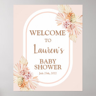 Affiche Blush Boho Desert Baby shower Girl Panneau de bien
