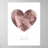 Blush Forever Heart Lot Photo personnalisée Imprim