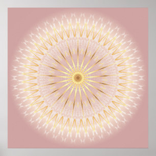 Affiche Blush Gold Mandala