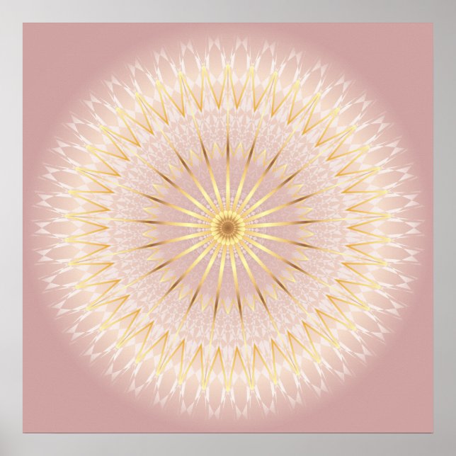 Affiche Blush Gold Mandala (Devant)