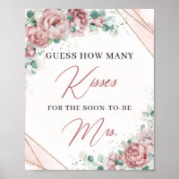 Blush How Many Kisses for the Soon-to-be Mrs Poste