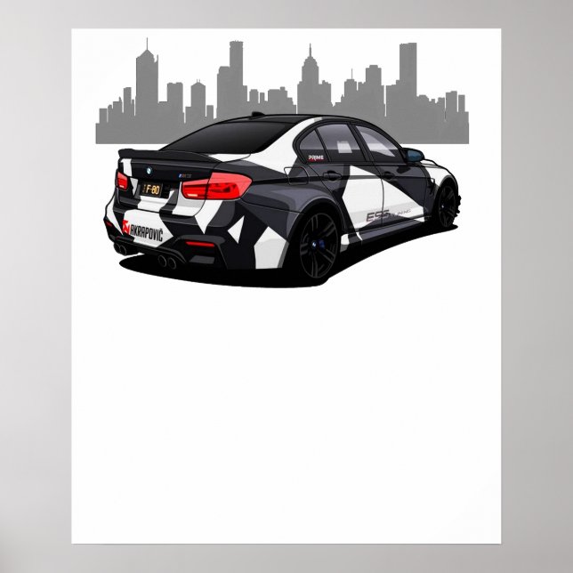 AFFICHE BMW M3 F80 (Devant)