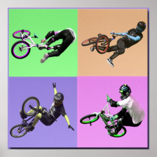 Affiche BMX Extreme Pop Art, Copyright Karen J Williams