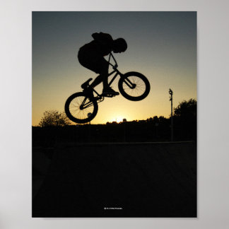 Affiche BMX freestyler jump stunt
