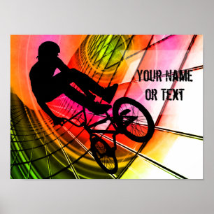 Affiche BMX in Lines & Circles Customize