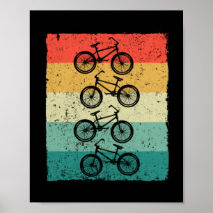 Affiche BMX vintage bike cycling road bikes
