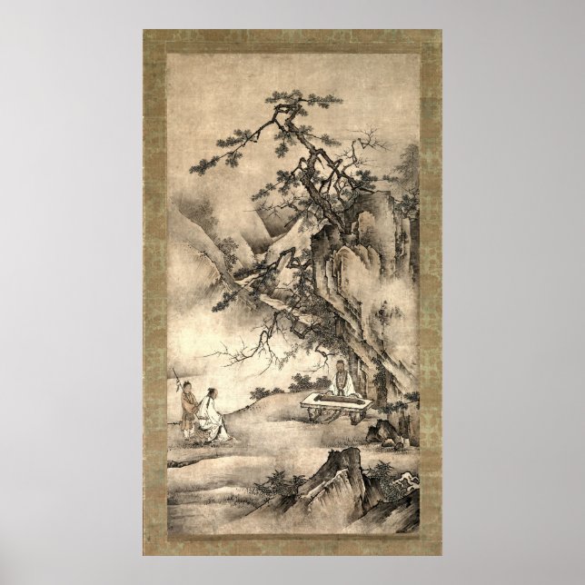 Affiche Bo Ya joue au qin alors que Zhong Ziqi écoute (Devant)