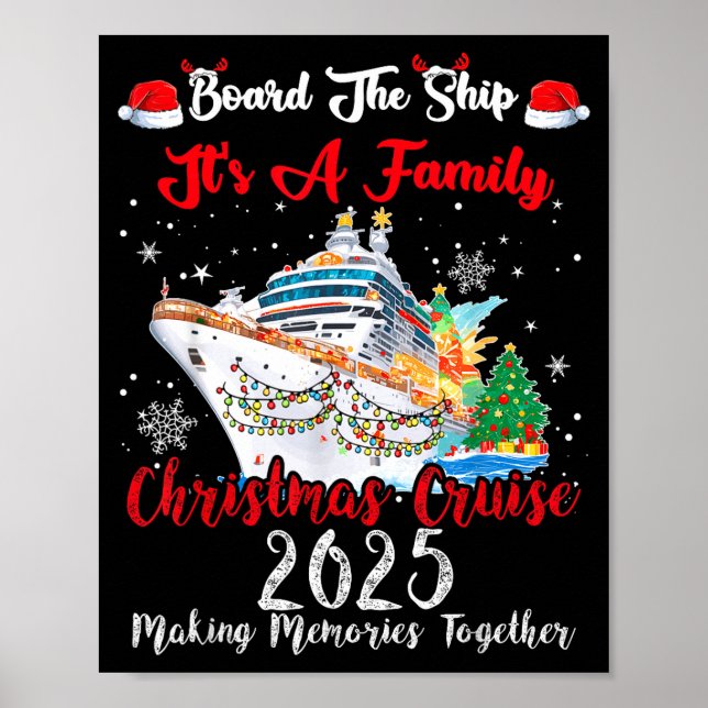 Affiche Board The Ship It's A Family Christmas Cruise 2025 (Devant)