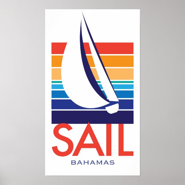 Affiche Boat Color Carré_SAIL Bahamas (Devant)