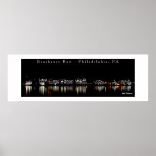 Affiche Boathouse Row photo art poster, Philadelphie, PA
