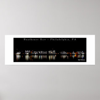 Affiche Boathouse Row photo art poster, Philadelphie, PA