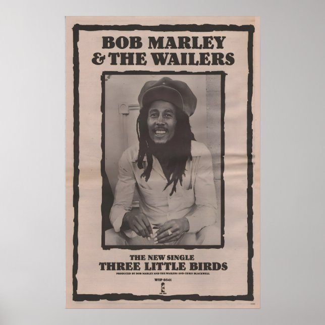 Affiche BOB MARLEY - 1980 original NME - Trois (Devant)