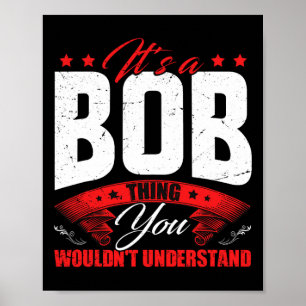 Affiche Bob Nom Anniversaire Personnalisé Fun Noël