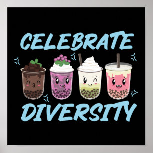 Affiche Boba Tea de Bubble célèbre la diversité LGBT Pride