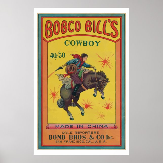 Affiche Bobco Bill's (Pirateur Chinois Vintage) (Devant)