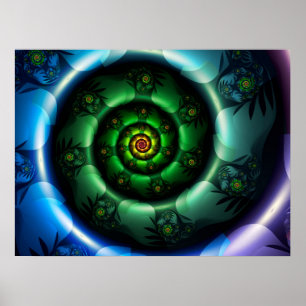 Affiche Bobine colorée en spirale