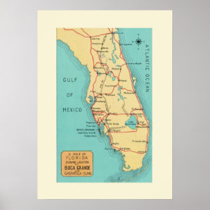 Affiche Boca Grande Floride 20x28