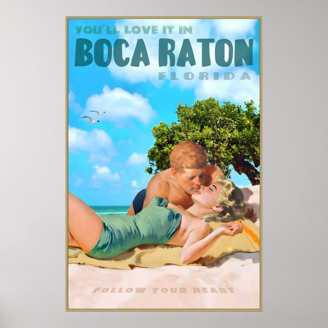 Affiche Boca Raton Floride Marilyn Monroe John Kennedy (Devant)