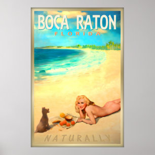 Affiche BOCA RATON Floride Naturellement Marilyn Monroe Ép